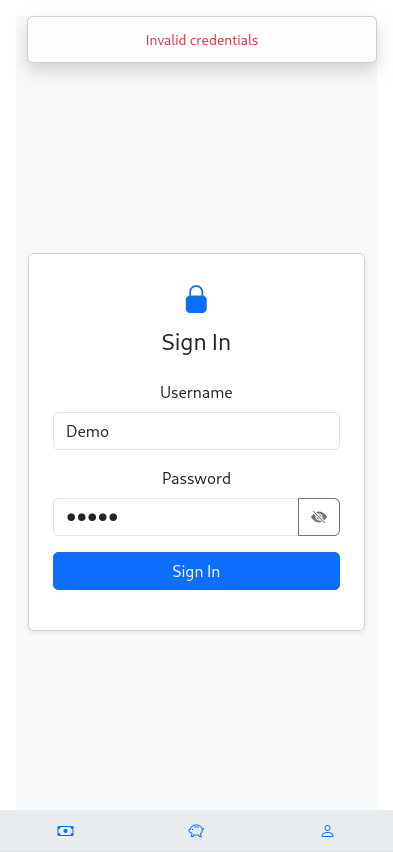 Login view